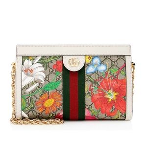 NIB! Gucci Ophidia GG Floral Shoulder Bag